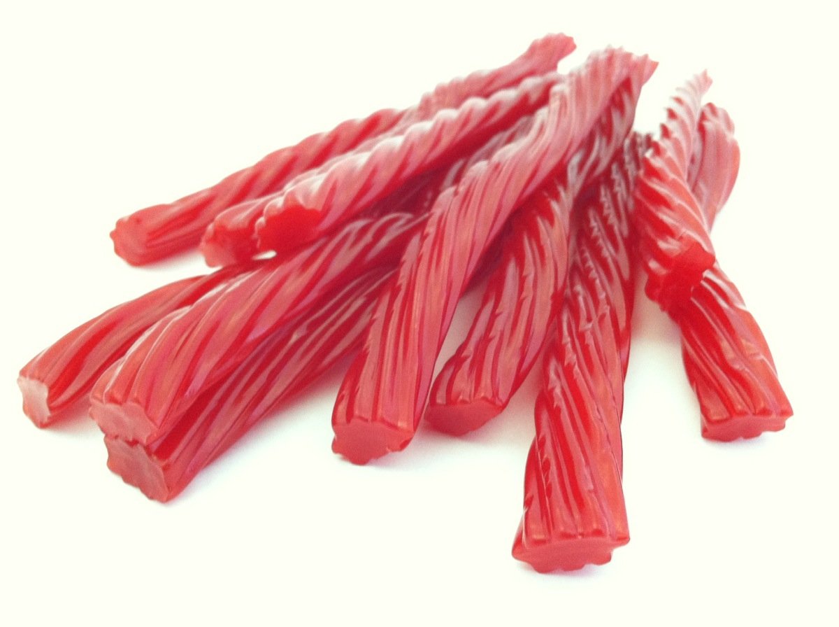 Bricktown Goods Classic Red Licorice Twists - Fat Free Gourmet Candy - 14 oz. Bag