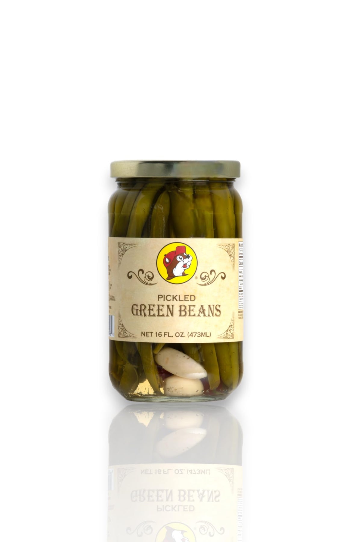 Buc-ees Pickled Vegetables Assortment - Garlic, Okra, Green Beans, Beets, Asparagus, Quail Eggs - 16 oz Jar
