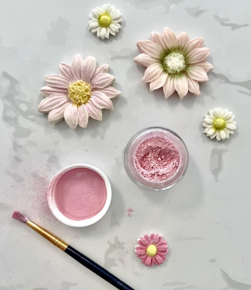 Pink Petal Dust | Light Pink Matte Powder | Enhanced Decoration Dust For Cake Accessories | Sugar Fondant Powder | Diy Crafting | Non-Toxic | Pigmento Rosa | 4 Grams