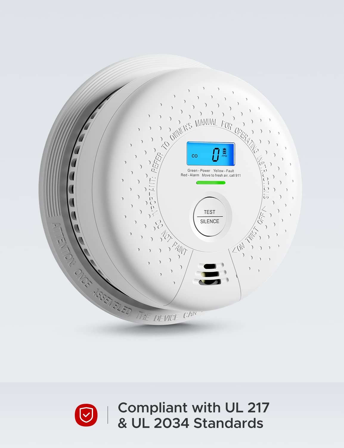 X-Sense Smoke Detector Carbon Monoxide Detector Combo, 10-Year Battery Smoke Detector With Display, Standalone Model Sc01, Singl