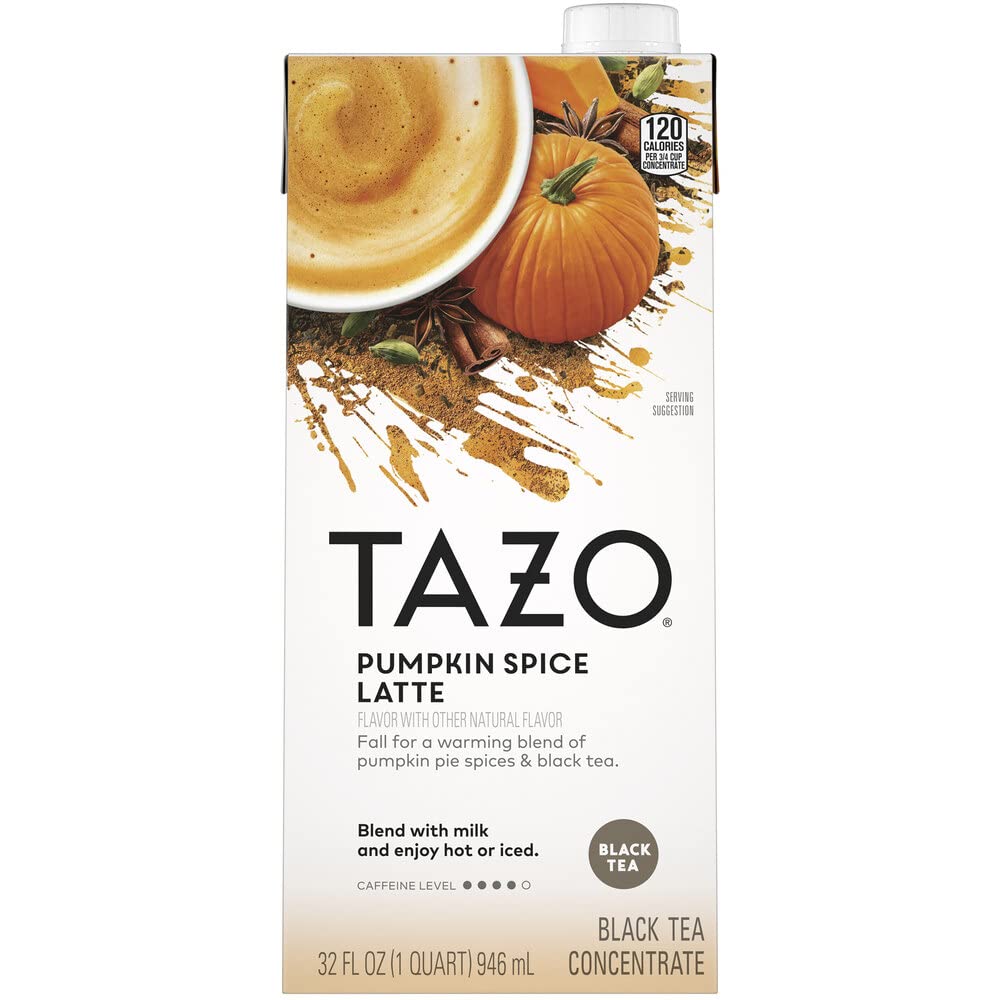 Tazo Latte Chai Pumpkin Spice, 32 Oz Box, Pack Of 2