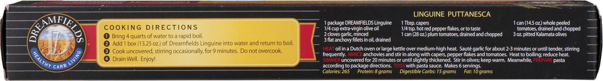 Dreamfields Healthy Pasta Living Linguine, 13.25 Ounce (Pack of 10)