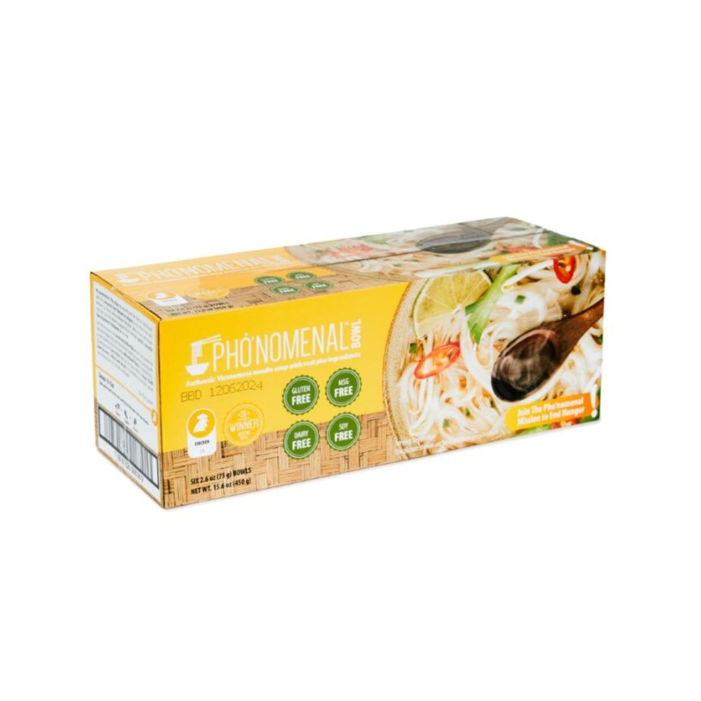 Phonomenal Restaurant Quality Style On-the-go Vietnamese Beef - bo, Chicken - ga, Vegetable-chay Instant Noodle Soup| Pho Nood