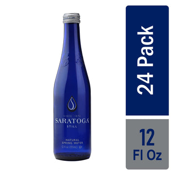 Saratoga Natural Spring Water - Non-Carbonated, 12 oz. Bottles, Pack of 24