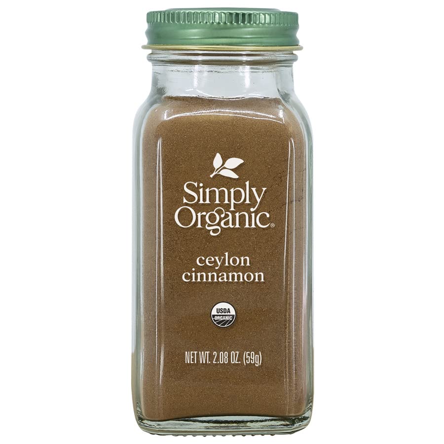 Simply Organic Ground Ceylon Cinnamon, Certified Organic, Vegan | 2.08 oz | Pack of 2 | Cinnamomum verum J. Presl