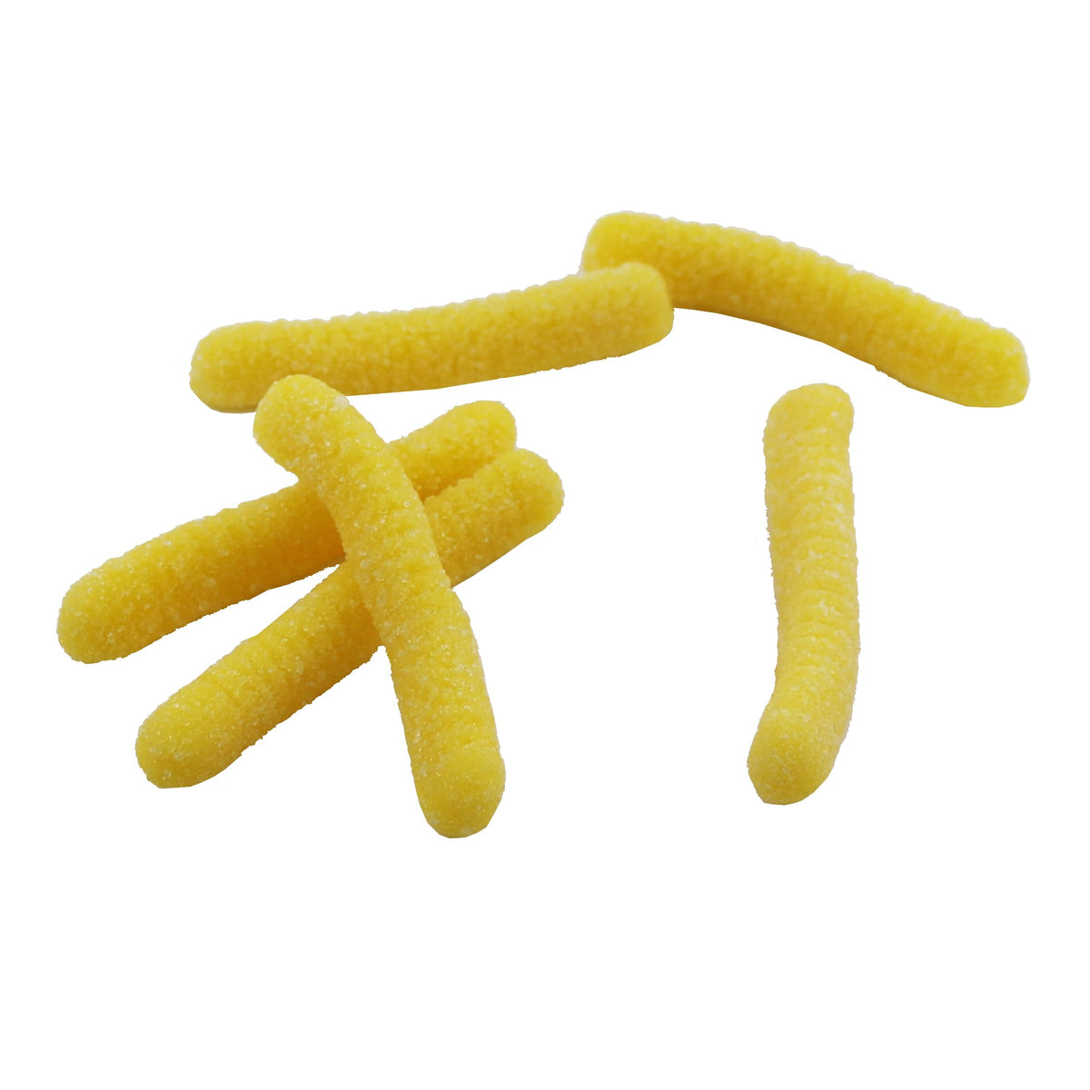 Firstchoicecandy Sweet & Sour Gummy Worms, Multi Flavors And Solid Colors (5 Pound, Sour Yellow Pineapple)