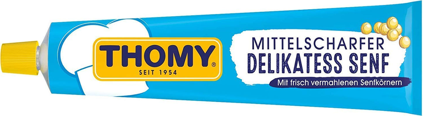 Medium Hot German Deli Mustard - 3 x 200 ml - Thomy - Germany