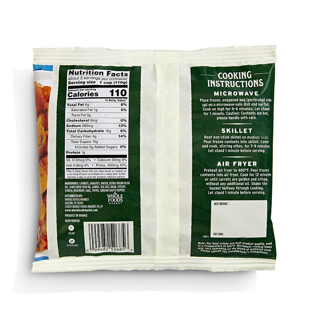 Whole Foods Market, Frozen Carrots Roasted Mediterranean, 12 Ounce