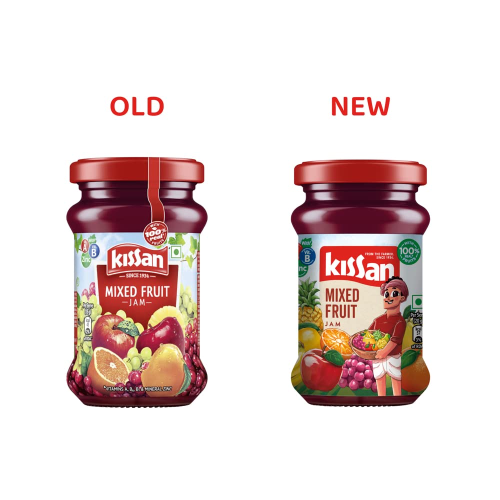 Kissan Mixed Fruit Jam , With Real Fruit Ingredients, 200 G