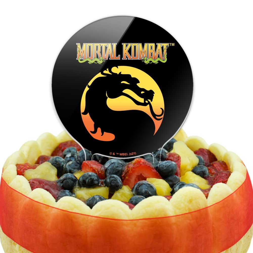 GRAPHICS & MORE Acrylic Cake Topper - Mortal Kombat Klassic Logo, Multi, One Size