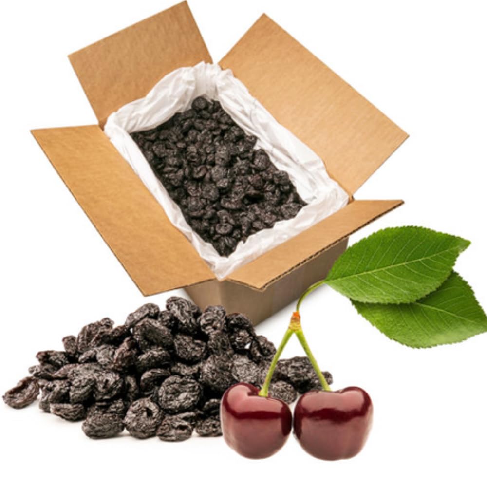 Sunrise Fresh Dried Fruit - Dried Dark Sweet Cherries - All-Natural, Dehydrated, Unsweetened, No Added Sugar, Snack - 5Lb Bulk Box