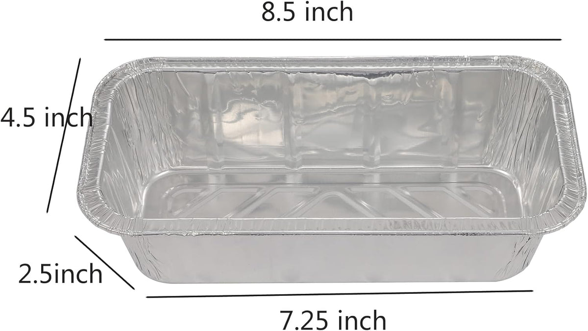 2 lb. Aluminum Foil Loaf Pan - 8 3/4" x 4 1/2" x 2.5"
