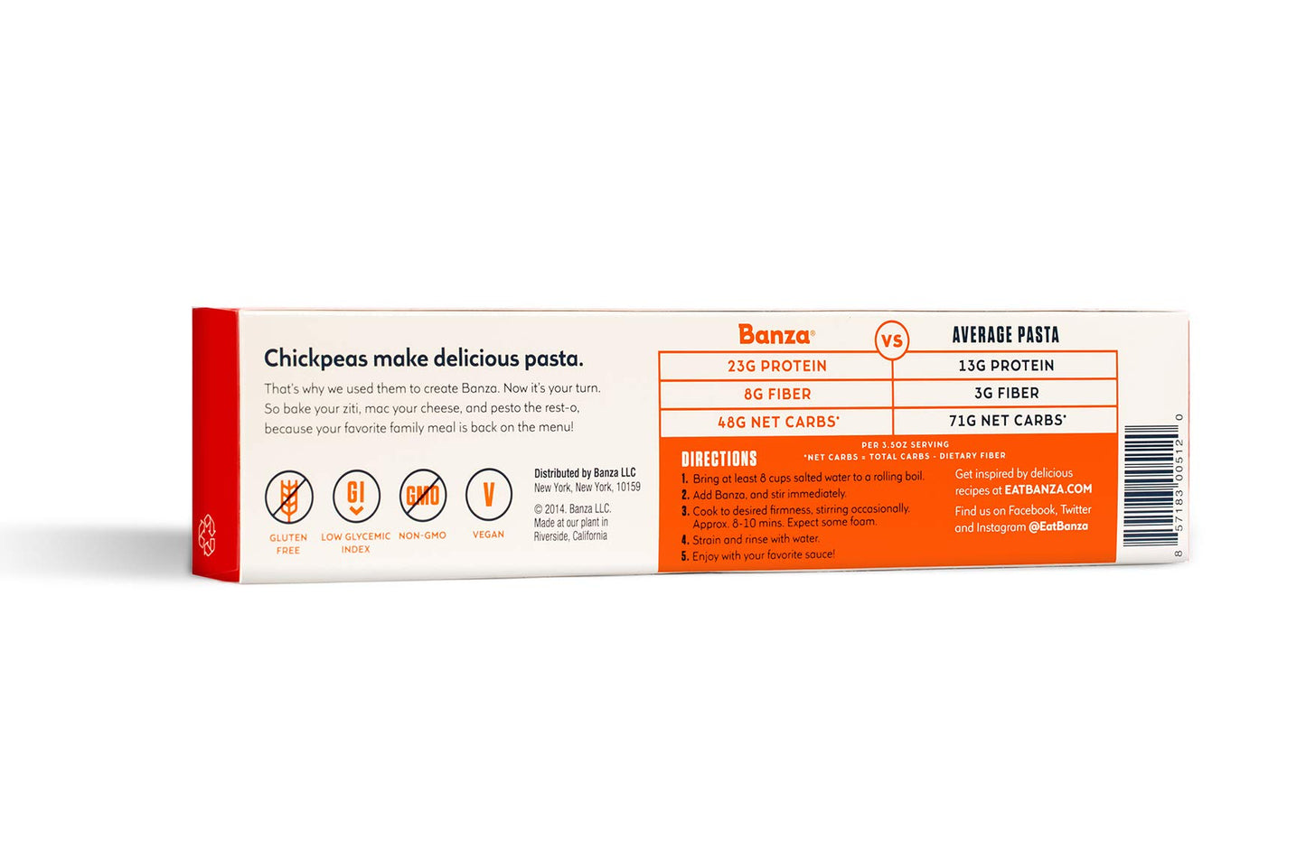 Banza Chickpea Pasta, Linguine - Gluten Free Healthy Pasta, High Protein, Lower Carb And Non-Gmo - (Pack Of 12)