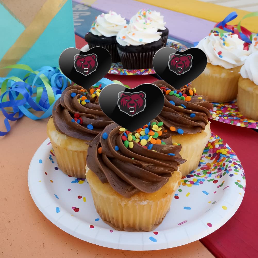 GRAPHICS & MORE Cupcake Picks Set of 6, Acrylic, Heart Love Design, One Size, State University of New York at Potsdam