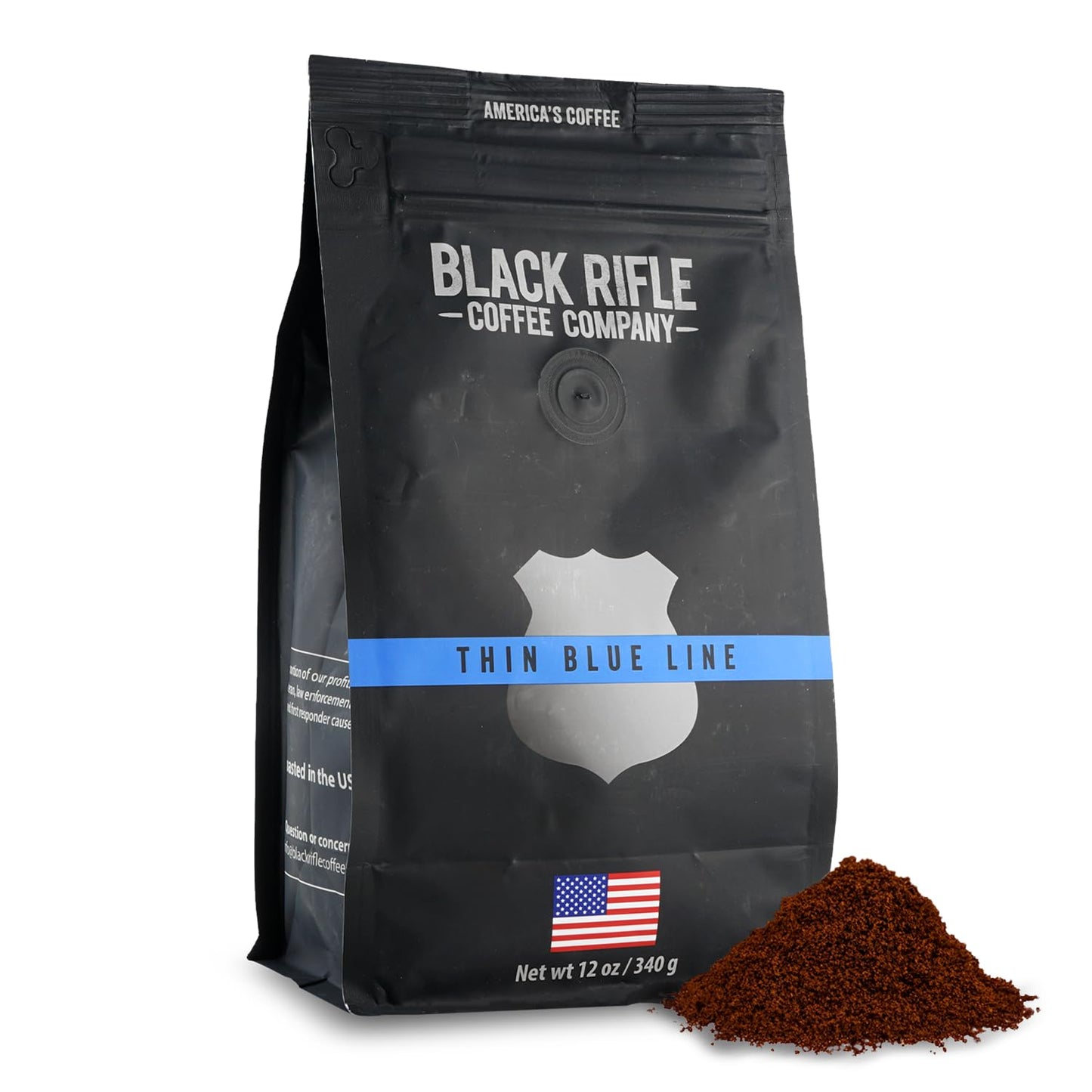 Black Rifle Coffee Company Medium Roast Ground Coffee, 12 OZ Bag, Model 30-011-12G