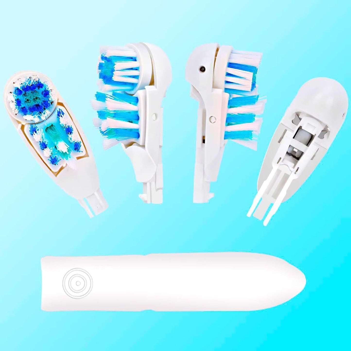 Sensitive Replacement Electric Replacement Toothbrush Heads (4 Count) Dual Clean Rotating Sets Compatible With Braun Oral B Cros