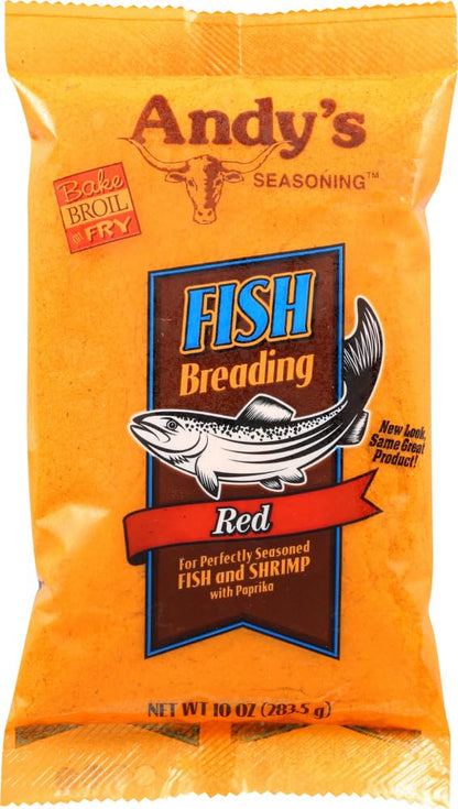 Andys Fish Breading, Red, 10 Ounces (Pack of 3)