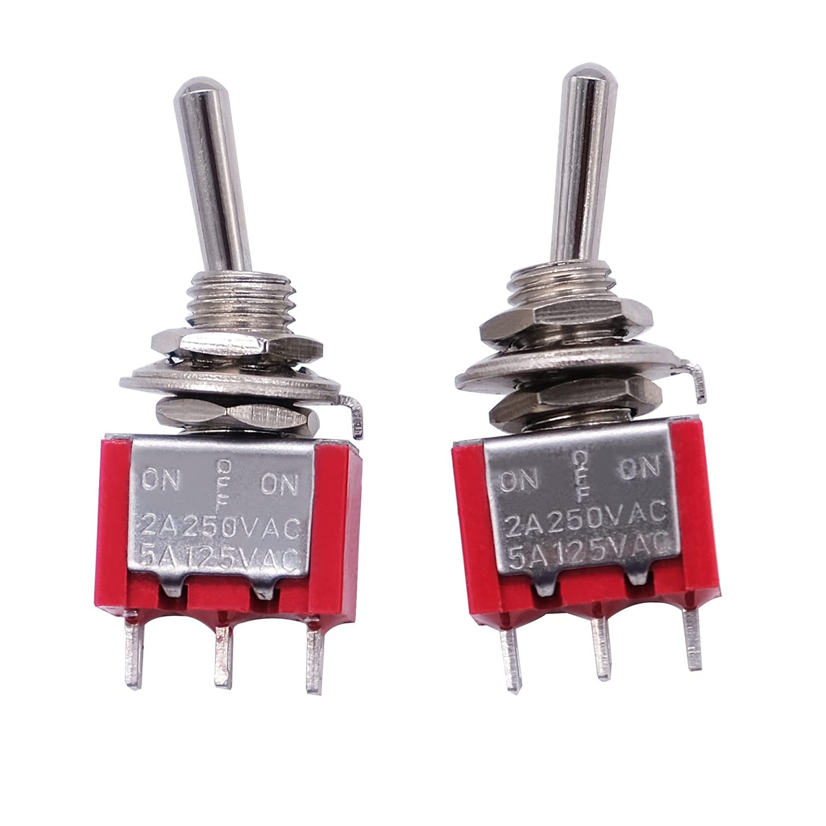 Mxuteuk 8Pcs Mts-103 3 Terminal 3 Position Spdt Mini Miniature Toggle Switch Car Dash Dashboard Onoffon 5A 125V 2A 250V