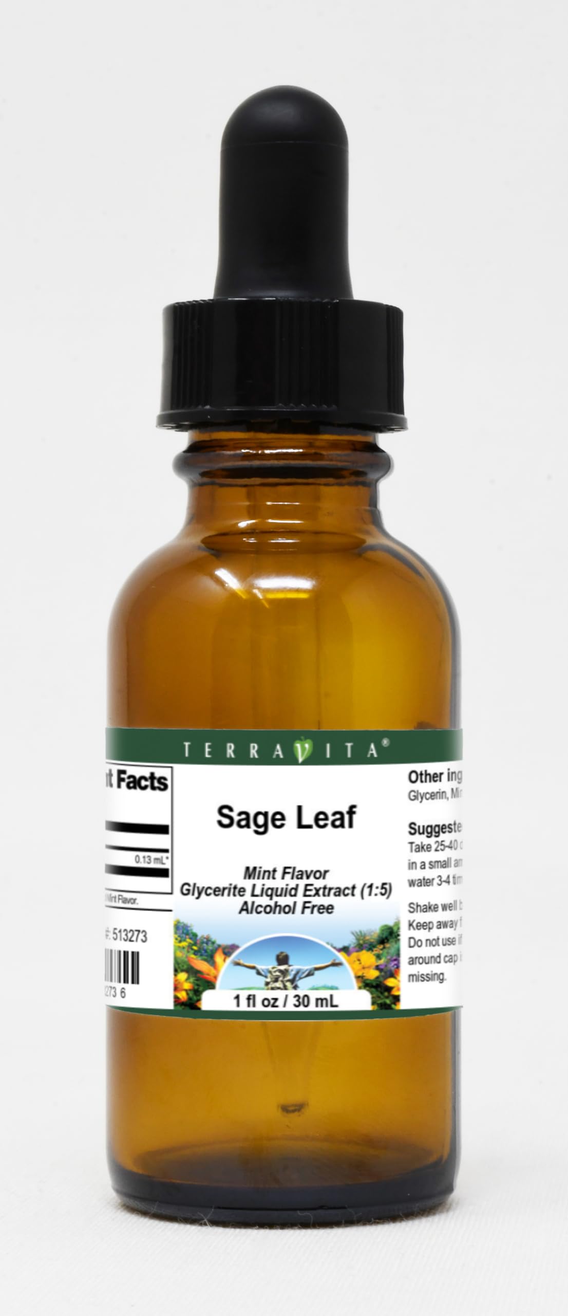 Sage Leaf Glycerite Liquid Extract (1:5) - Mint Flavored (1 oz, ZIN: 513273)