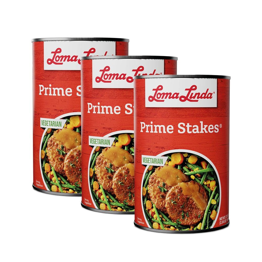 Loma Linda - Plant-Based Meat Substitutes (37.5 oz) (Prime Stakes, 3 pack)