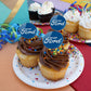 GRAPHICS & MORE Cupcake Picks Set of 6, Multi Color, Acrylic