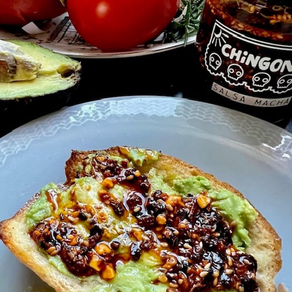 Chingonas Salsa Macha (2-Pack) - Gourmet Mexican Oil-Based Chili Crunch Sauce, Vegan And Gluten-Free, Crunchy Chili Oil, 6 Oz
