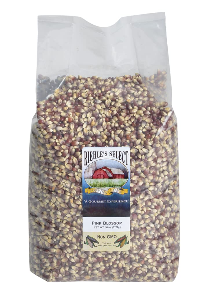 Riehles Select Popping Corn - Pink Blossom Old Fashioned Whole Grain Popcorn - 6lb (96oz)