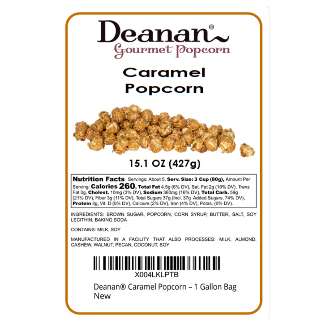 Deanan Caramel Popcorn - 1 Gallon Bag