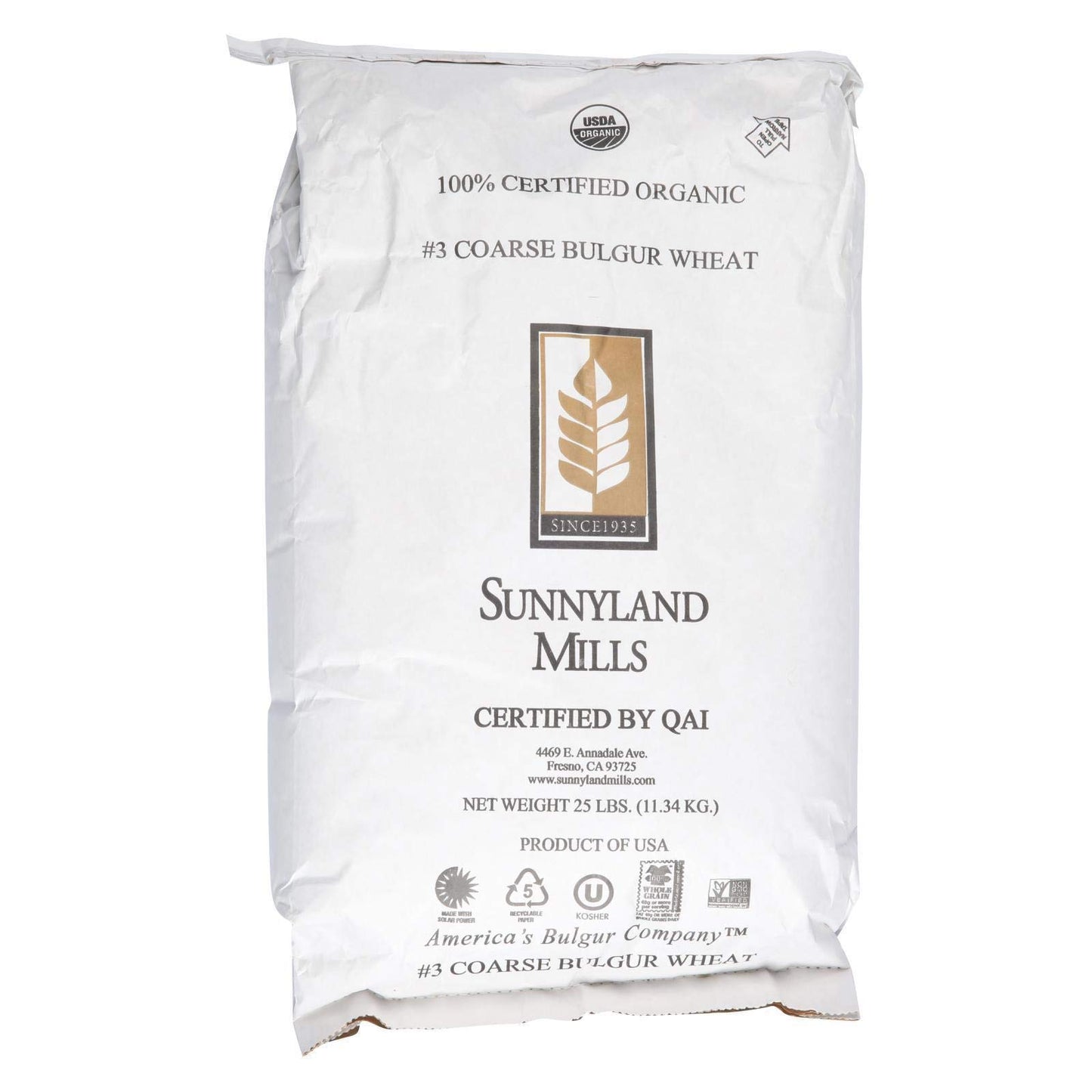 Bulk Grains Bulgur, Organic, Coarse Ground, 25 Count