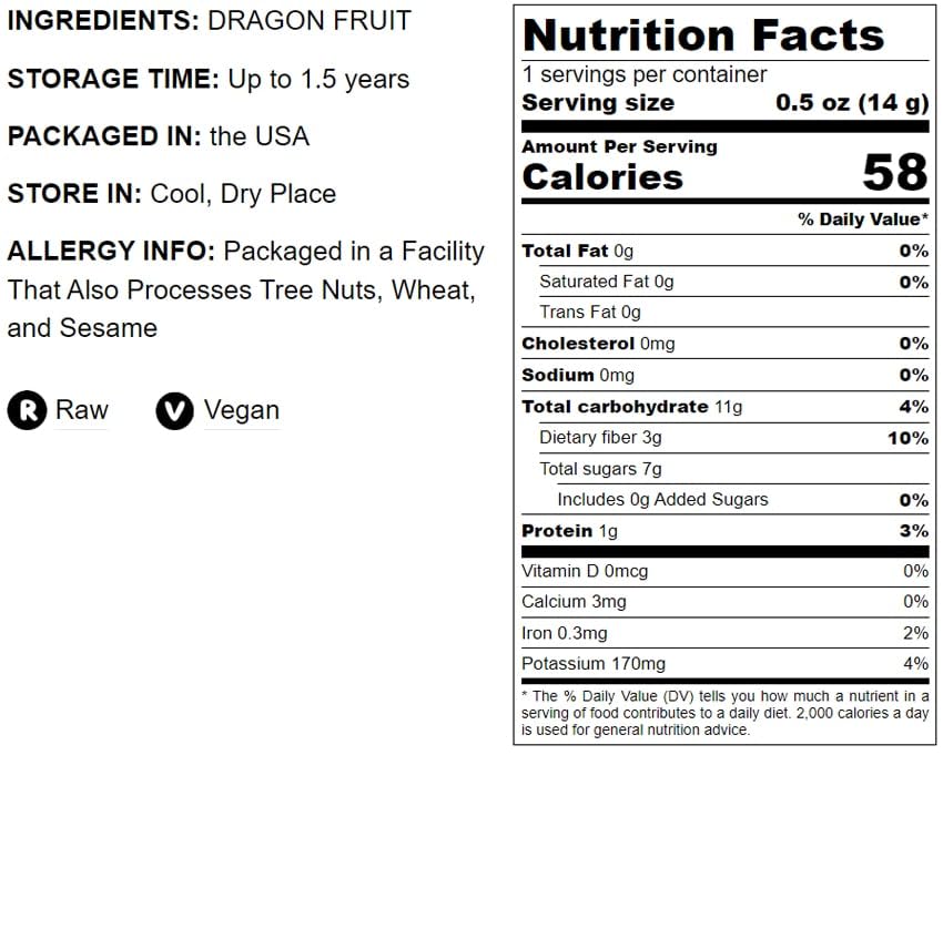 Food To Live Red Dragon Fruit Powder, 4 Pounds - Freeze-Dried Pitaya, Vegan Superfood, Dehydrated Dragonfruit Is Rich In Vitamin