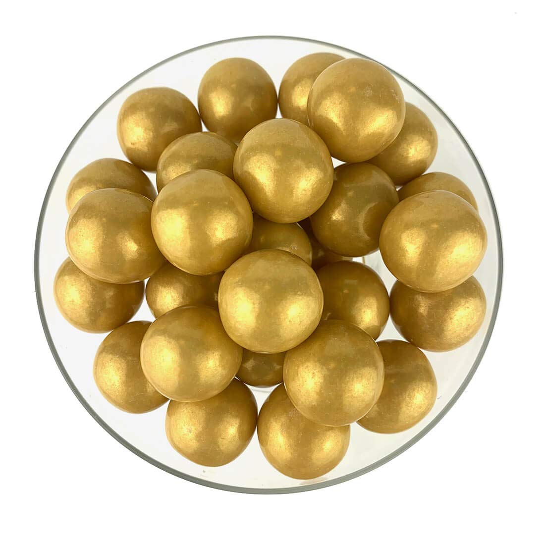 Color It Candy Shimmer Gold 1 Inch Gumballs 2 Lb Bag - Perfect For Table Centerpieces, Weddings, Birthdays, Candy Buffets, & Party Favors.