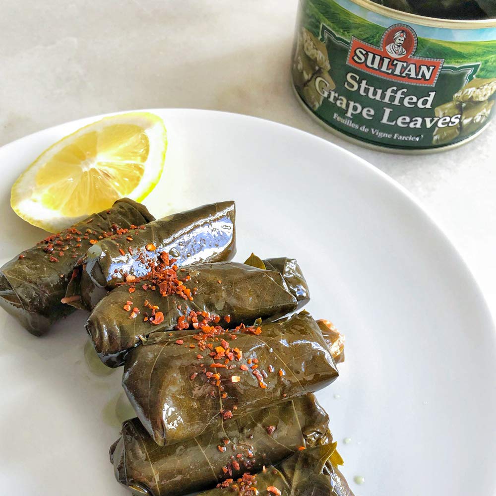 Sultan Vegetarian Stuffed G  Leaves, Dolma, 4.4 lb, Perfect for Mezze Platter, Serve Hot or Cold, Appetizer or Entrée