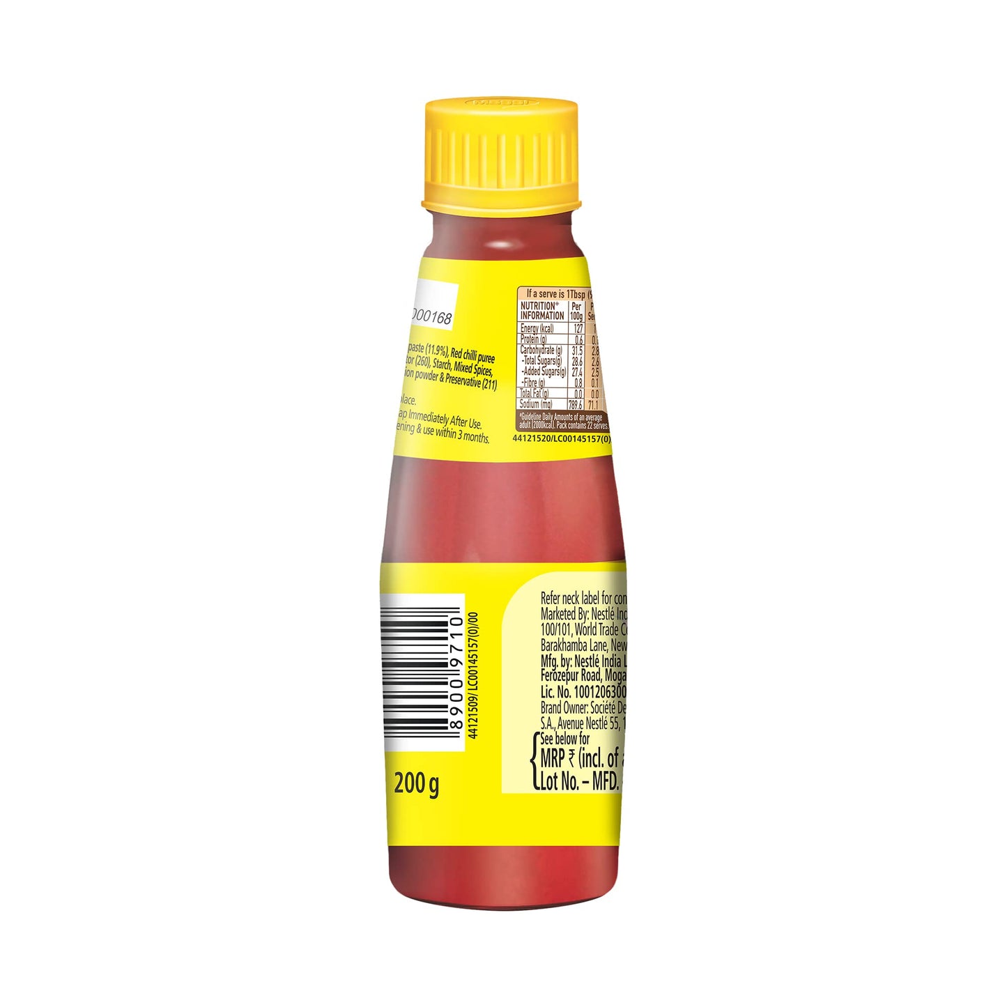 Maggi Hot & Sweet Tomato Chilli Sauce, Perfect Blend Of Tomatoes & Chillies, 200 Gram Bottle