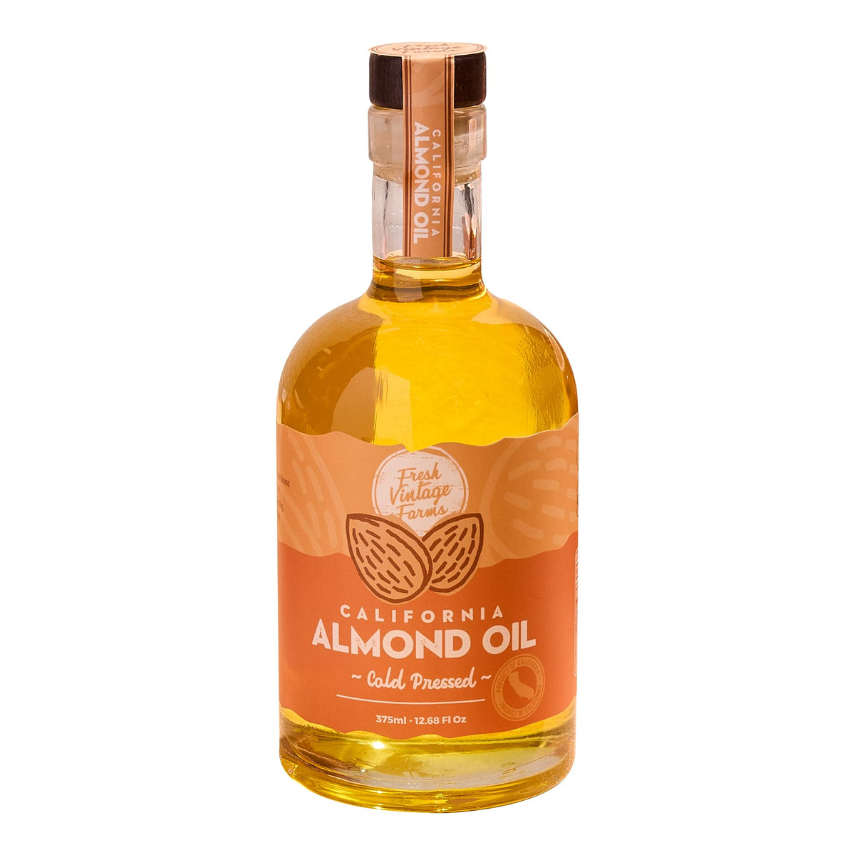 Fresh Vintage Farms Almond Oil 100% Pure Cold Pressed 12.68 Fl Oz Pack of 1