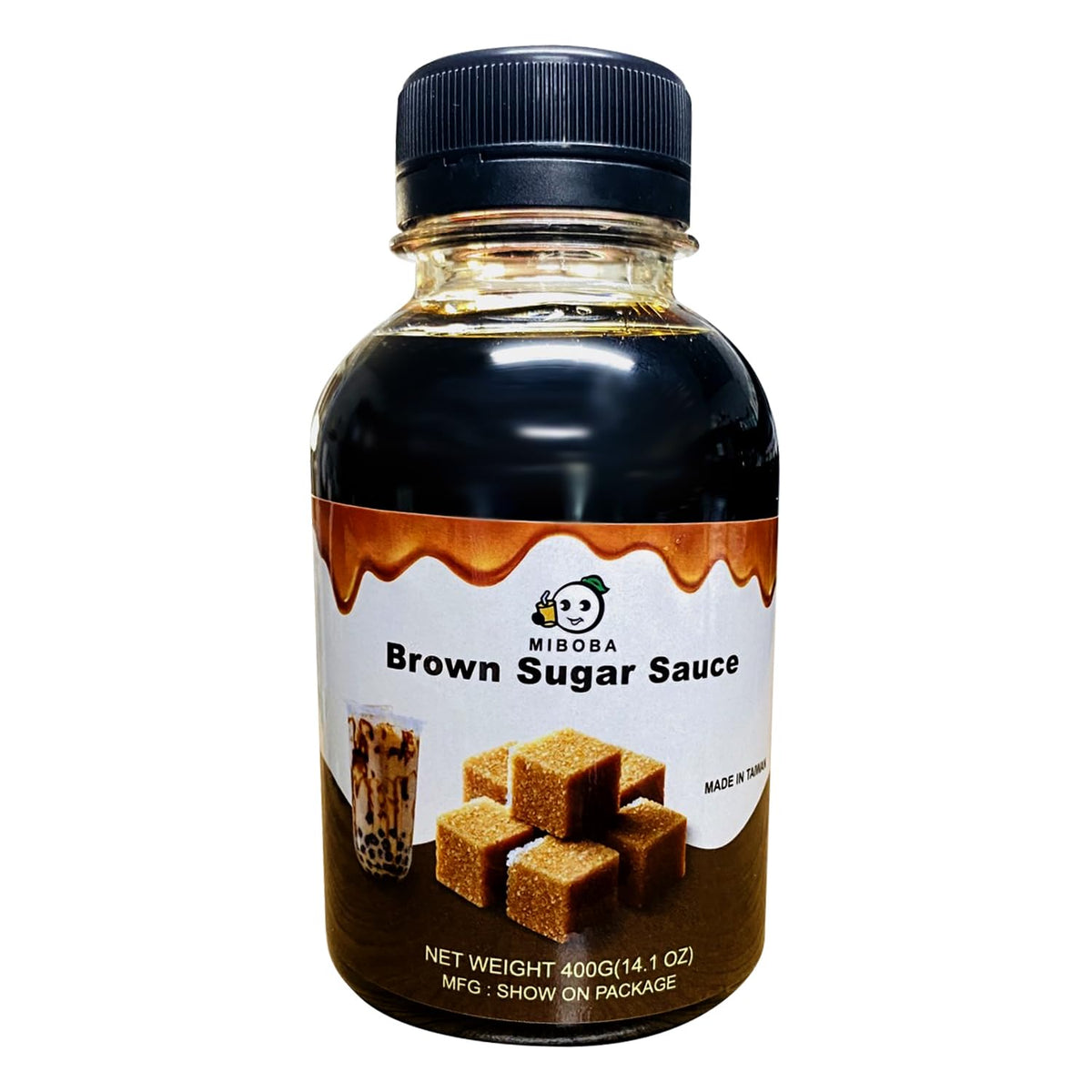 MIBOBA Brown Sugar Sauce for Bubble Tea - 400g (14.1oz) Beverage Syrup