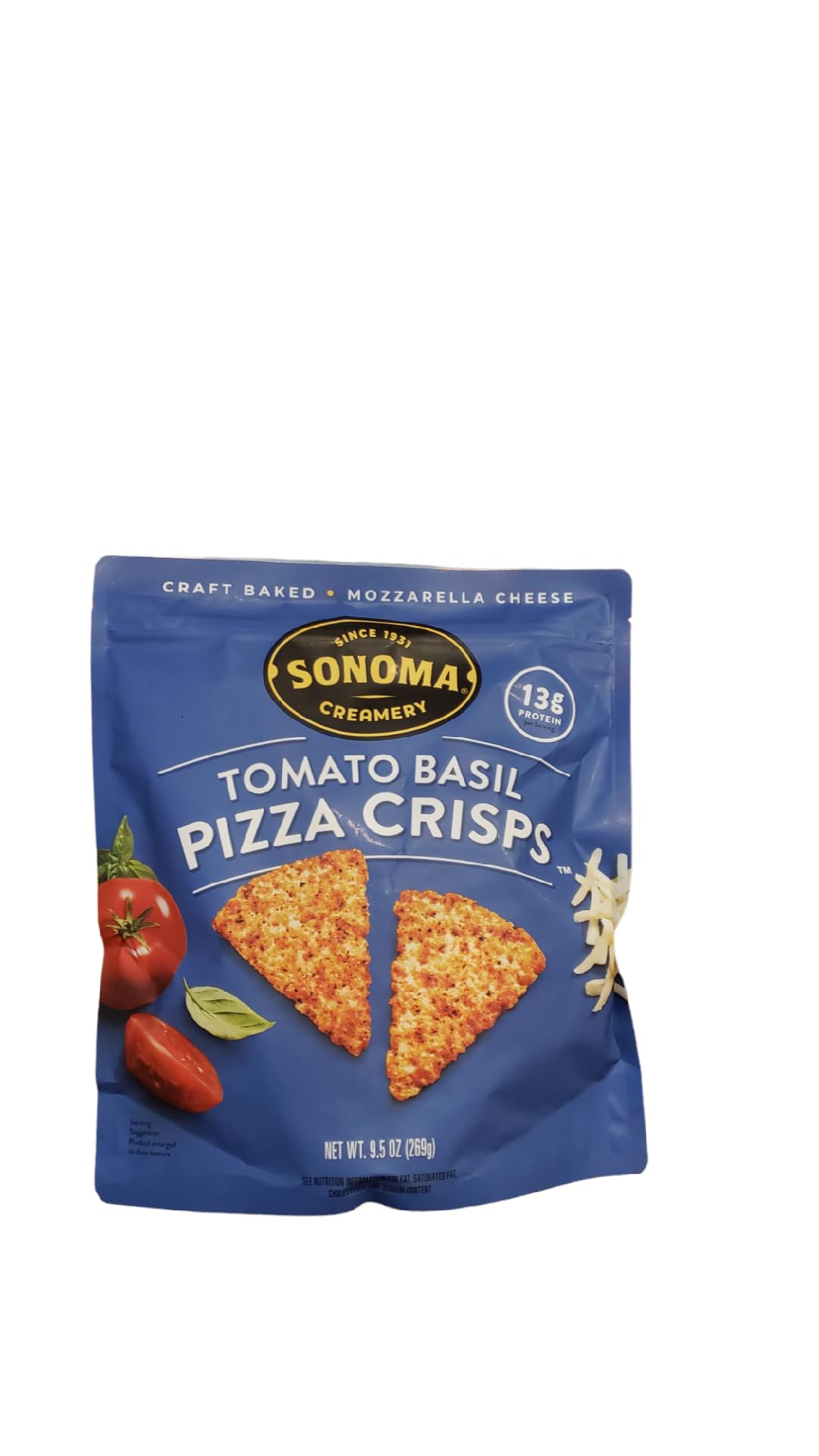 Generic Sonoma, 9.5 oz. bag, Tomato Basil Pizza Crisps, gluten-free
