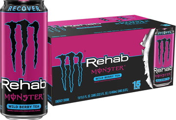Monster Energy Wild Berry Tea + Energy Drink, 15.5 oz, 15 Pack