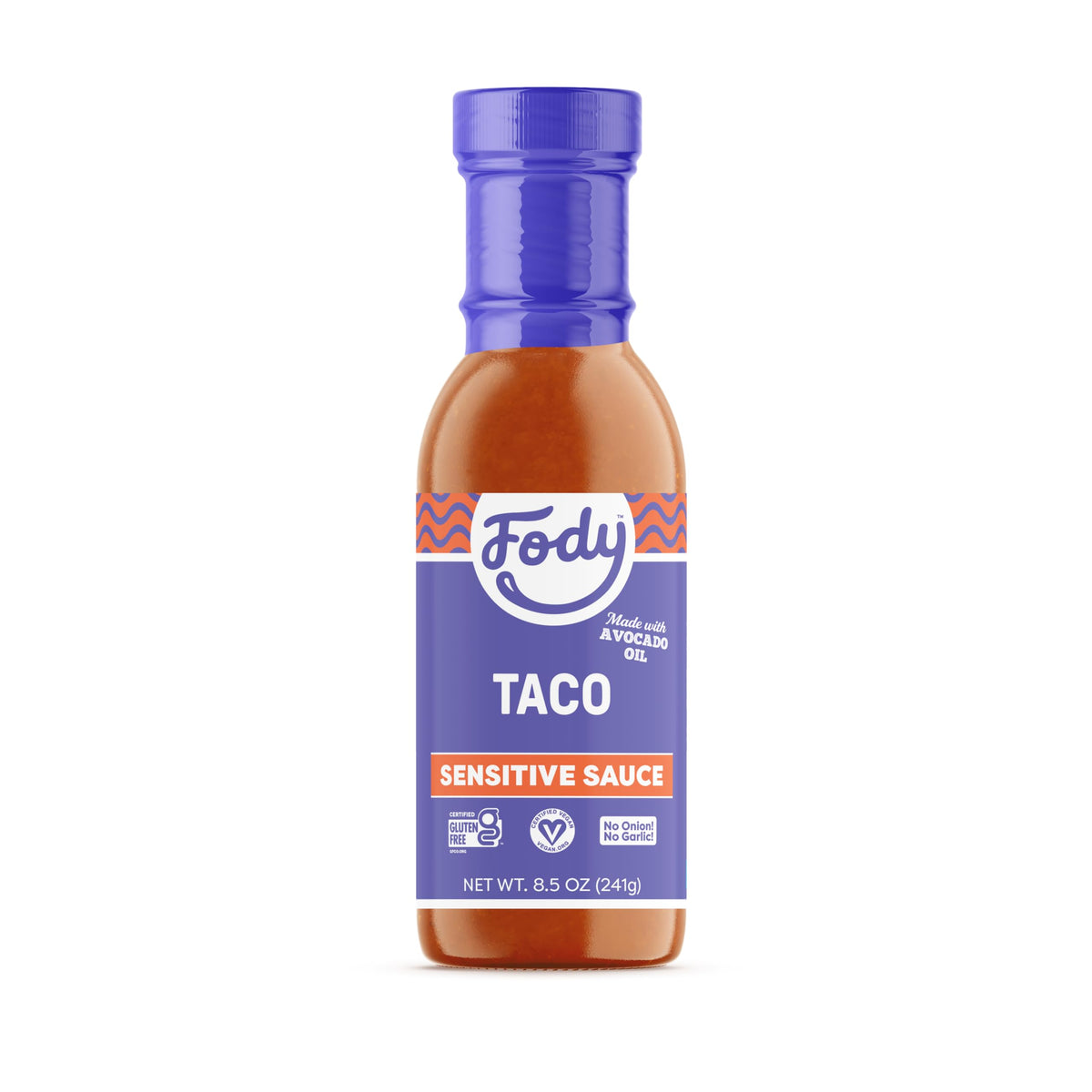 Fody Foods Vegan Taco Sauce Marinade, Avocado Oil & Red Sauce, Low Fodmap Certified, Sensitive Recipe, No Msg, Gut & Ibs & Keto