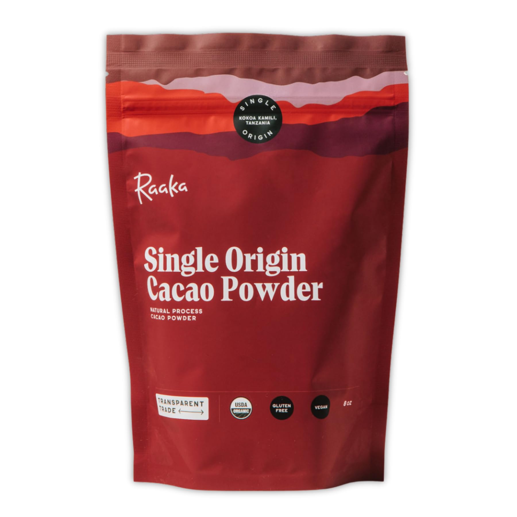 Raaka Chocolate Organic Cacao Powder - Unsweetened, Non-Alkalized, Perfect for Baking - Gluten-Free, Soy-Free, Sugar-Free - 8oz 