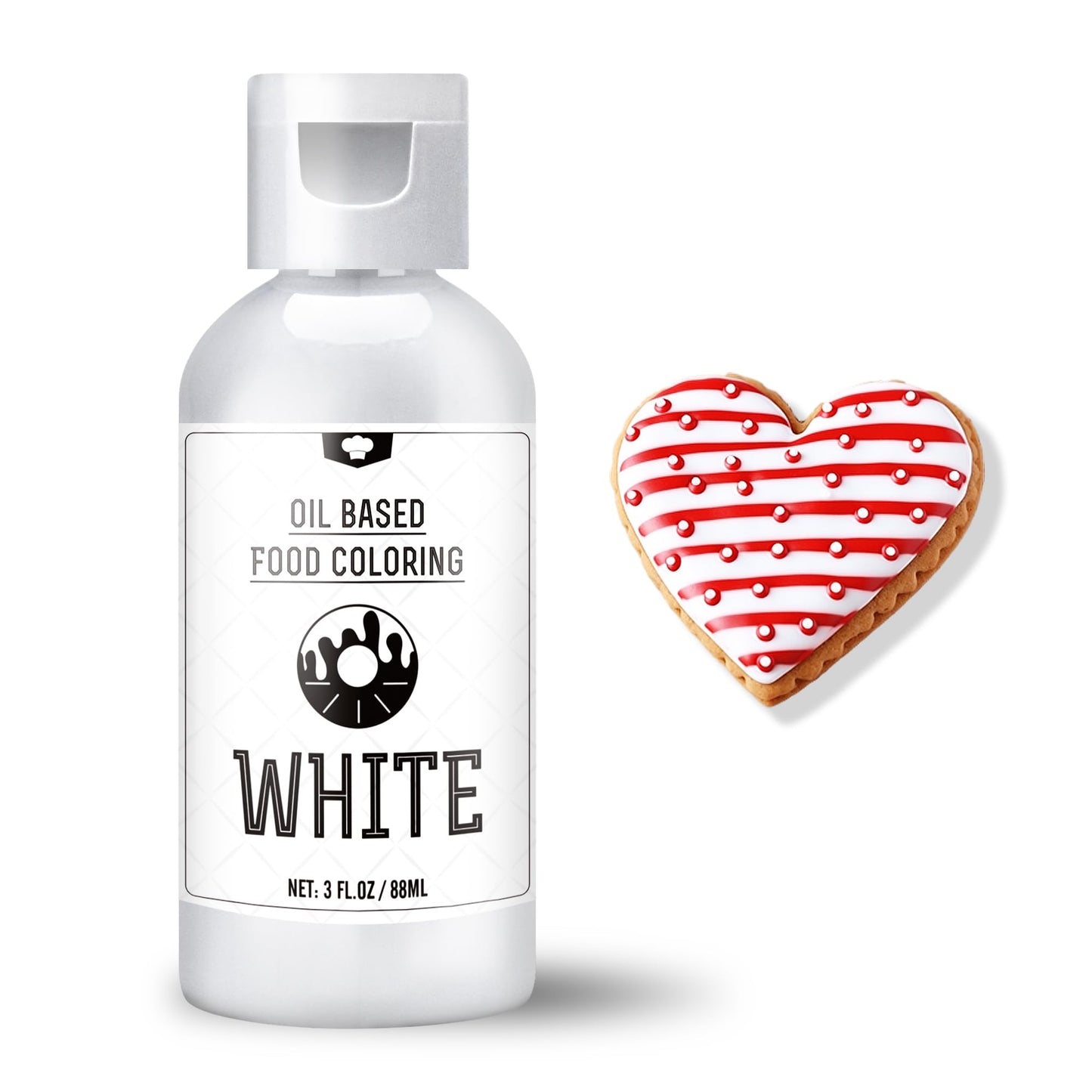 Vividye Oil Based Food Coloring for Chocolate, 88ml, White, Tasteless Dye for Baking, Candy Melts, Fondant, Macaron