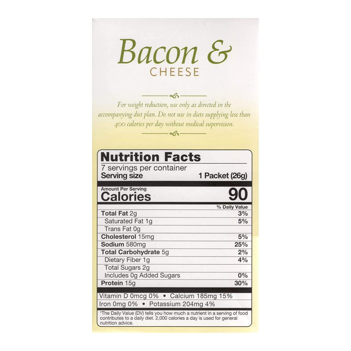 Fitwise - High Protein Soup, 15G Protein, Low Calorie, Low Fat, Low Carb, Ideal Protein Compatible, 7 Servings Per Box (Bacon &