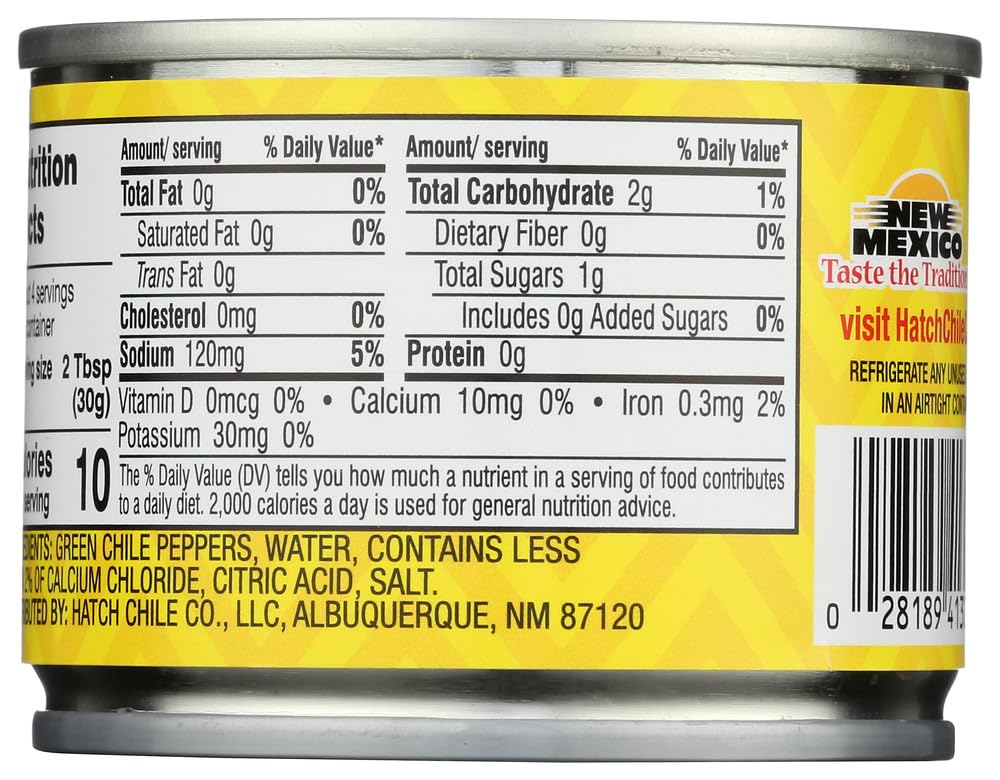 Hatch Mild Diced Green Chilis 4 Ounce (Pack Of 12)