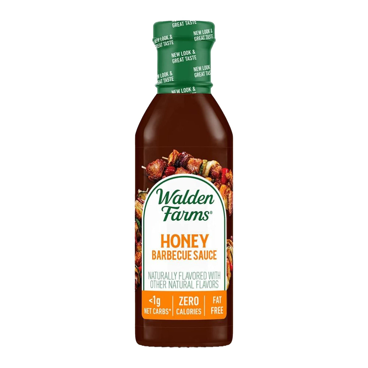 Walden Farms Honey BBQ Sauce 12 oz. Bottle - Sweet and Tangy, Vegan, Kosher and Keto Friendly, 0g Net Carbs - Gourmet Barbecue M