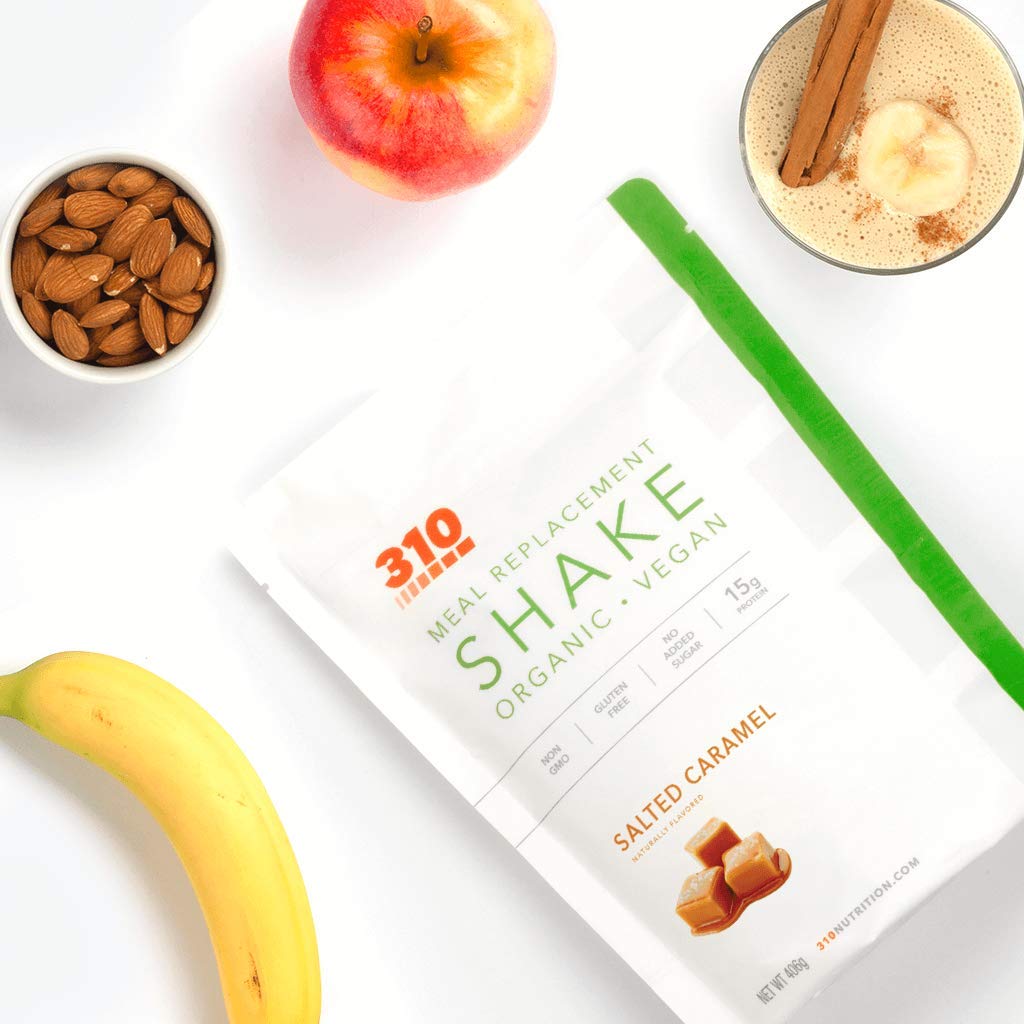 310 Nutrition Organic All-In-One Meal Replacement Shake Powder - Plant-Based Protein Smoothie Blend w/Fiber, Probiotics & Adapto