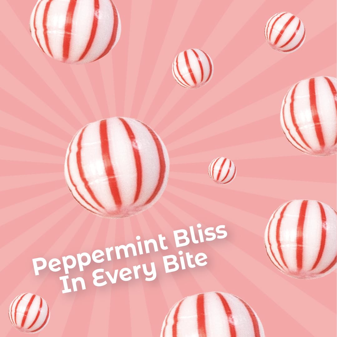 Colombina Jumbo Peppermint Balls, Individually Wrapped Red & White Hard Candy Delights, 1 Pack (120 Count)