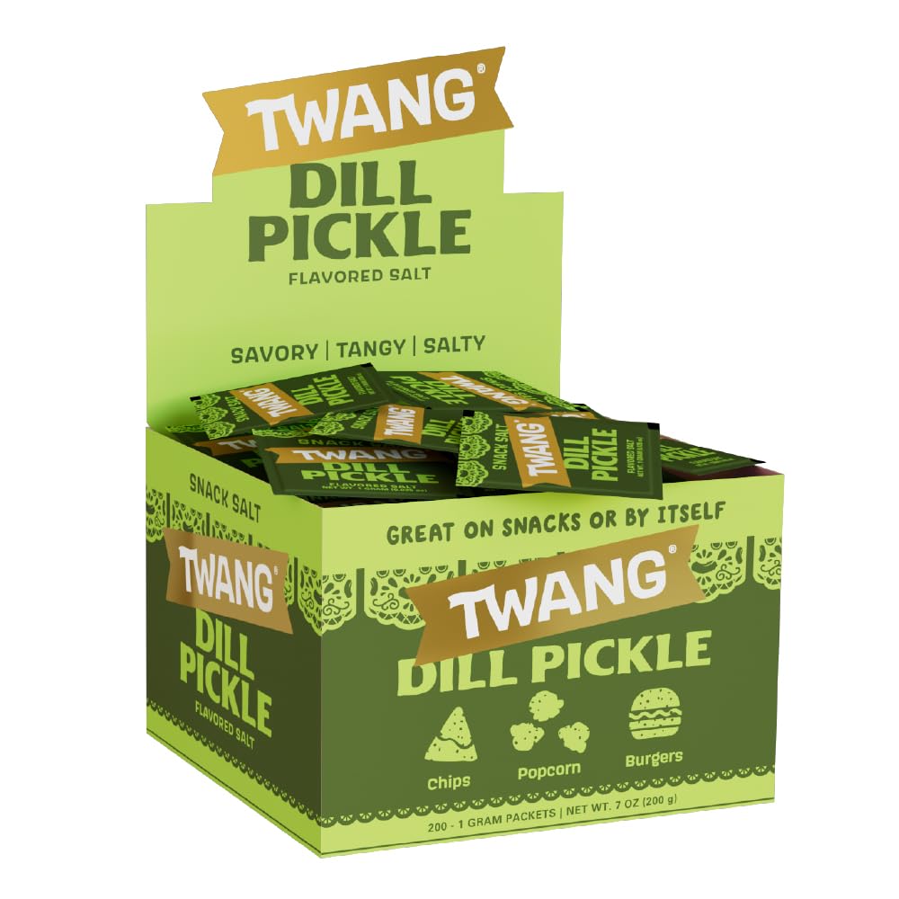Twangerz Snack Topping, Pickle, 1 Gram Packets (Pack Of 200)
