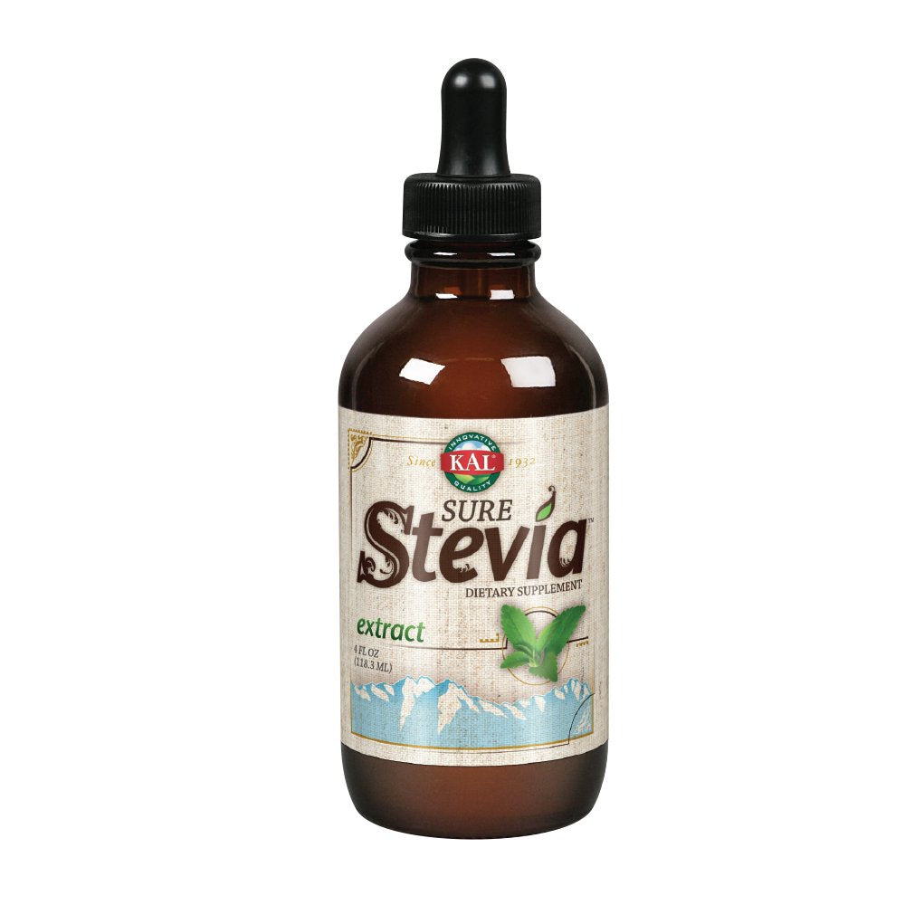 KAL Sure Stevia Extract Zero Calorie Sweetener, Low Carb, Plant Based Liquid Stevia Drops, Great Taste, Zero Sugar, Low Glycemic