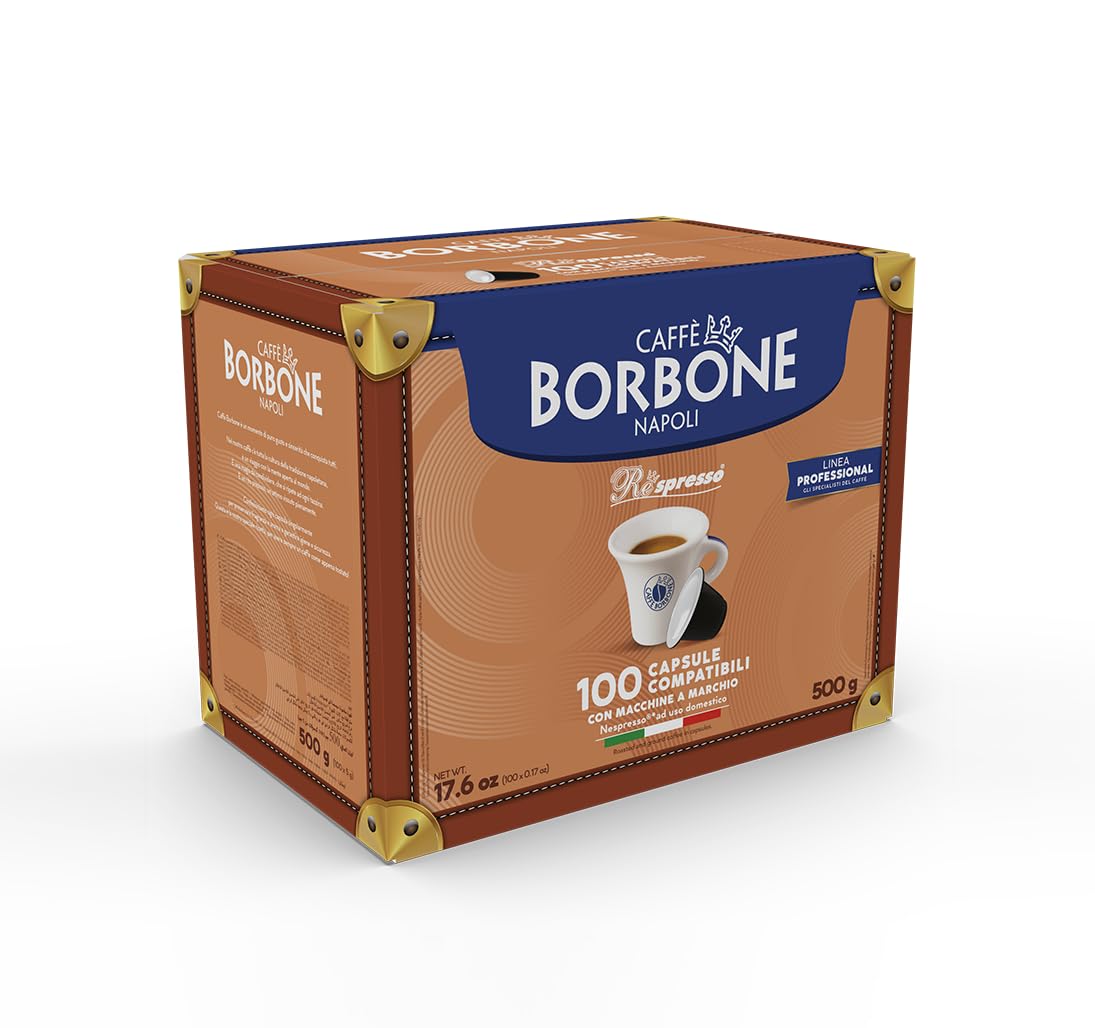Caffe Borbone Nespresso Compatible Coffee Pods, Red Blend, Medium Roast, Premium Robusta Blend, Strong And Creamy - Not Compatib
