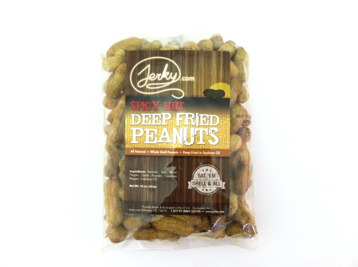 Jerky.Com Deep Fried Spicy Hot Peanuts In Shell 10Oz - Bold & Savory Peanuts - Roasted Spicy Peanuts In Shell For Human - Usa Grown, Ultimate Spicy Gourmet Gift Peanuts