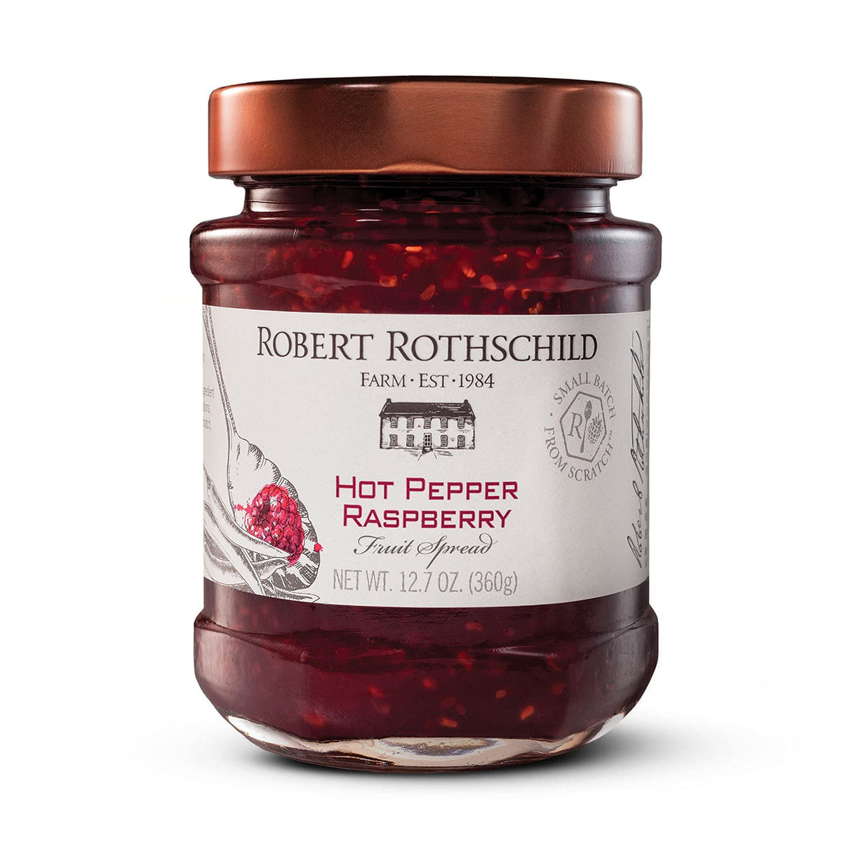 Robert Rothschild Farm Hot Pepper Raspberry Fruit Spread Sweet And Spicy Gourmet Spread 12.7 Oz